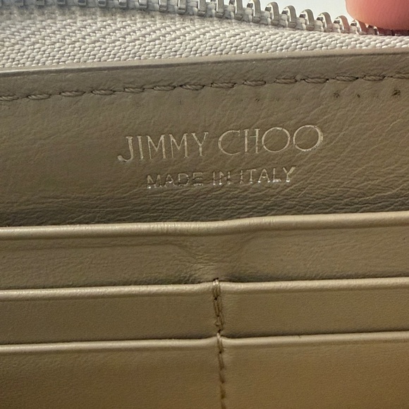 Jimmy Choo Silver Star-Studded Wallet